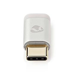 Foto van Nedis usb-c adapter - cctb60910al - zilver