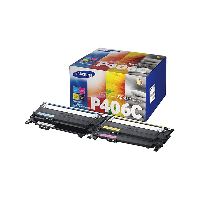 Foto van Samsung clt-p406c zwart en kleur toner