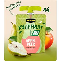 Foto van Jumbo knijpfruit appel peer 4 x 90g