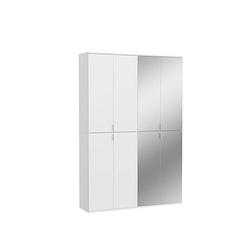 Foto van Projektx kledingkast 8 deuren wit, spiegel.