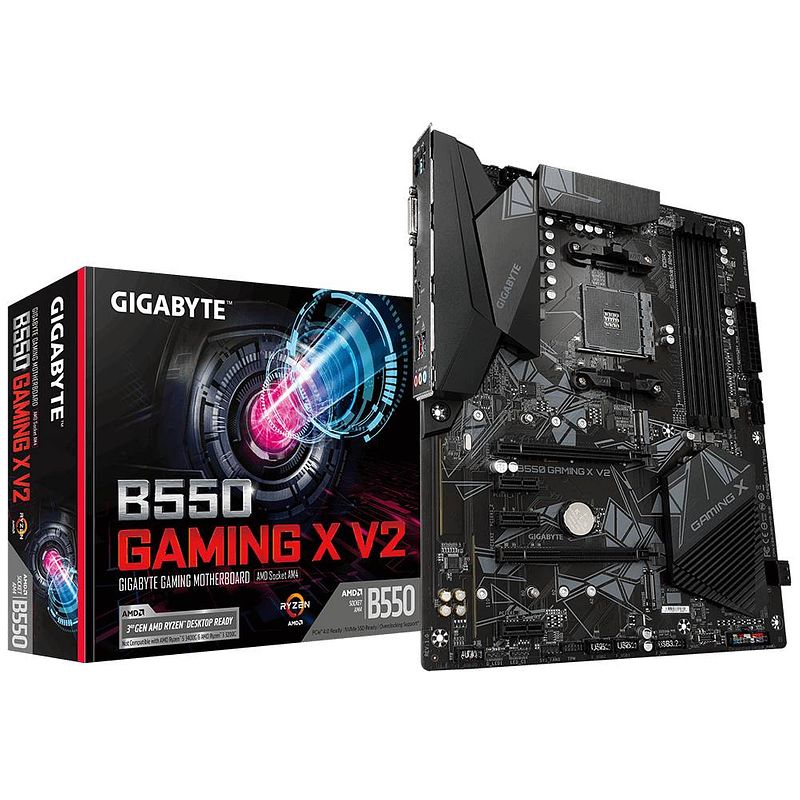 Foto van Gigabyte b550 gaming x v2 moederbord socket amd am4 vormfactor atx moederbord chipset amd® b550