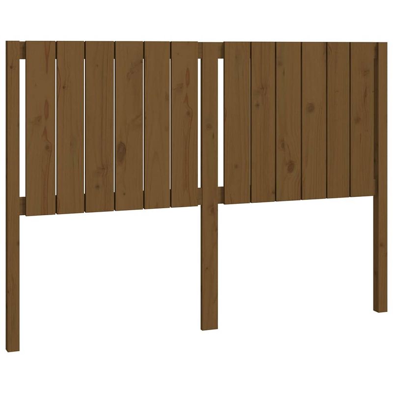 Foto van The living store houten hoofdeinde - hoofdbord 145.5x4x100cm - honingbruin