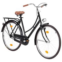 Foto van The living store omafiets classic - damesfiets 57cm - matzwart