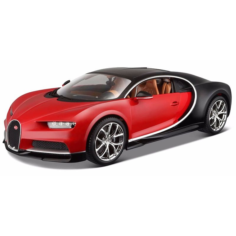 Foto van Modelauto bugatti chiron 1:18 rood - speelgoed auto schaalmodel