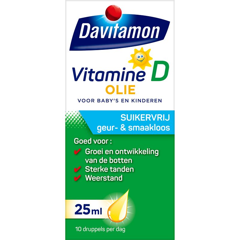 Foto van Davitamon vitamine d olie voor baby's en kinderen 25ml bij jumbo