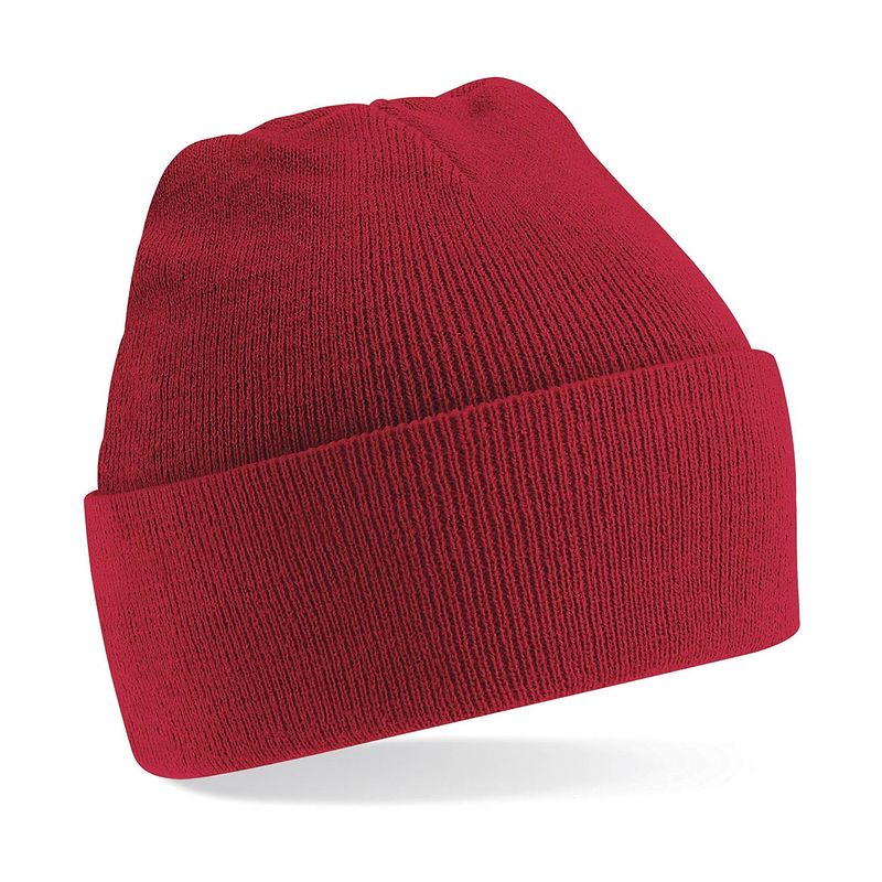 Foto van Beechfield original cuffed beanie bright red