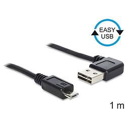 Foto van Delock usb-kabel usb 2.0 usb-a stekker, usb-micro-b stekker 2.00 m zwart vergulde steekcontacten, ul gecertificeerd 83383