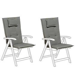 Foto van Beliani toscana/java - stoelkussen set van 2-grijs-polyester