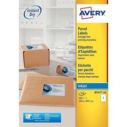 Foto van Avery j8167-10 adresetiketten ft 199,6 x 289,1 mm (b x h), 10 etiketten, wit 10 stuks