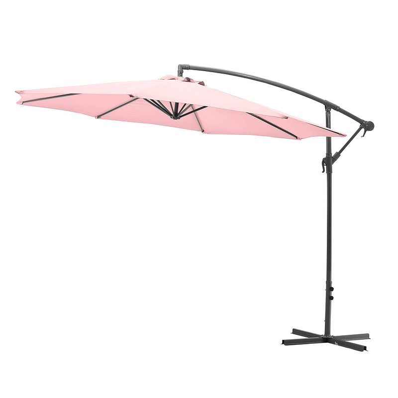 Foto van Goodvibes - kantelbare zweefparasol 300cm - roze pastel