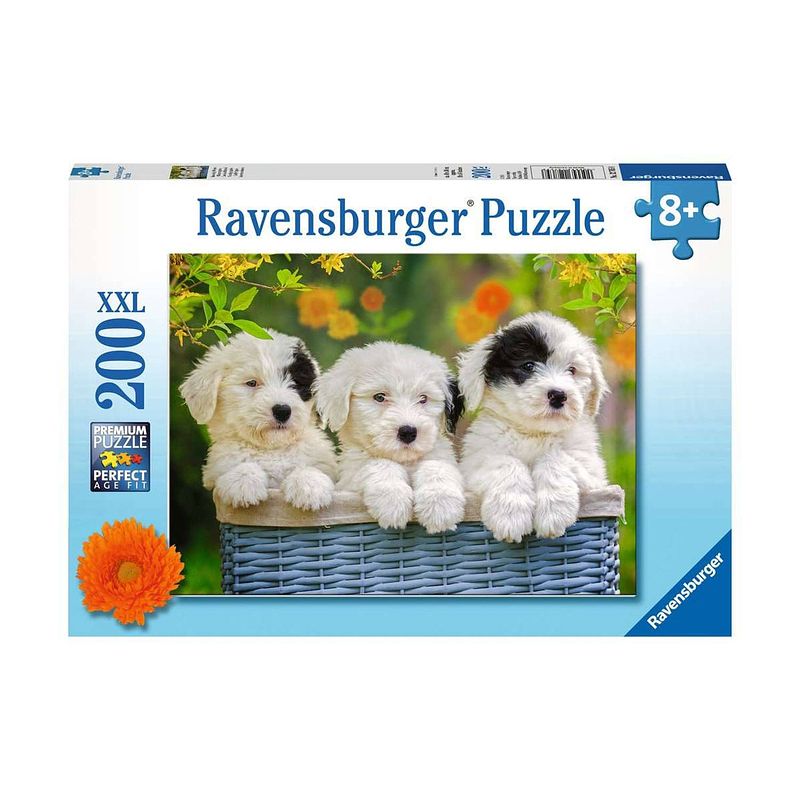 Foto van Ravensburger puzzel xxl schattige puppy'ss - 200 stukjes