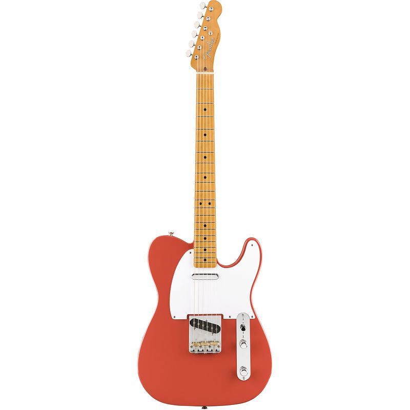 Foto van Fender vintera 50s telecaster fiesta red mn met gigbag