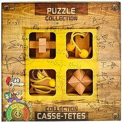 Foto van Eureka 3d puzzle breinbrekerset expert wooden 4-delig geel