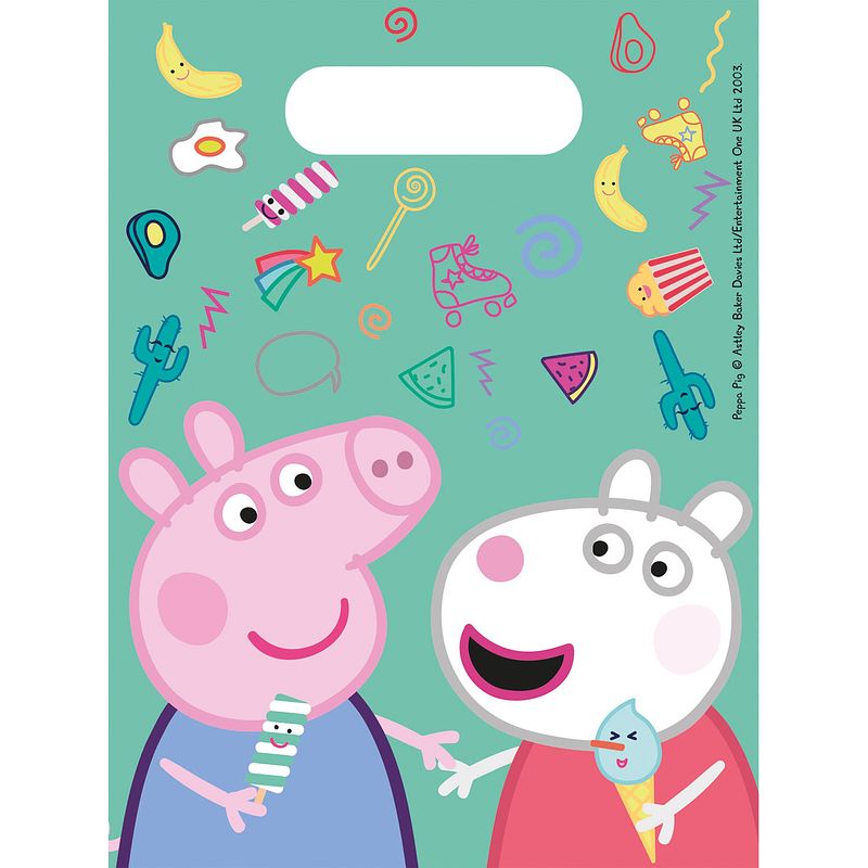 Foto van Nickelodeon feestzakjes peppa pig 16 x 23 cm groen 6 stuks