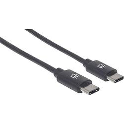 Foto van Manhattan usb-kabel usb 2.0 usb-c stekker 3.00 m zwart 354882