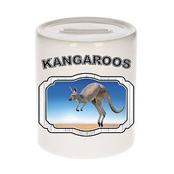 Foto van Dieren kangoeroe spaarpot - kangaroos/ kangoeroes spaarpotten kinderen 9 cm - spaarpotten