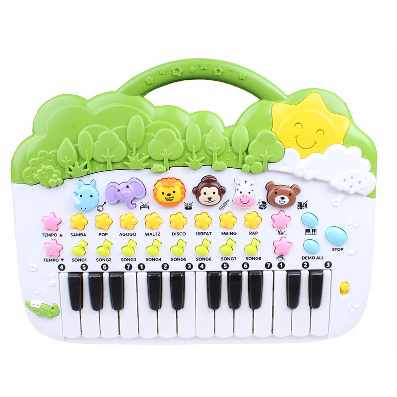 Foto van Jonotoys keyboard jungle junior 36 cm groen