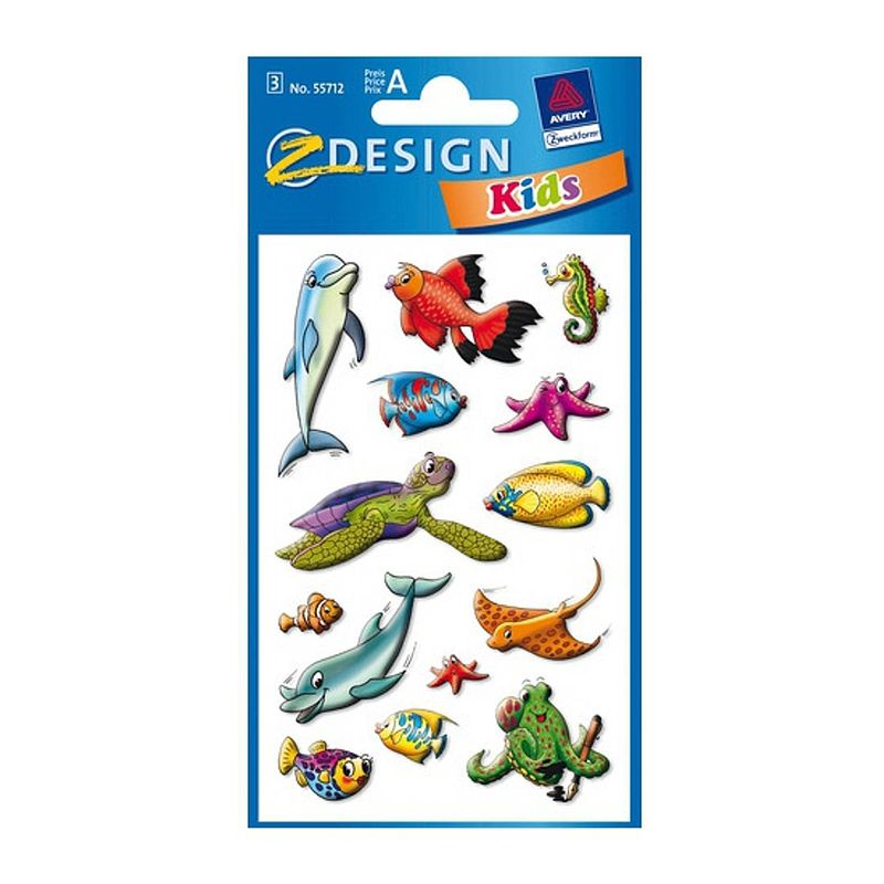 Foto van Zeedieren stickers 2 vellen - stickers