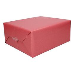 Foto van 3x cadeaupapier/inpakpapier donker rood 500 x 50 cm op rol - cadeaudoosjes