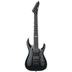 Foto van Esp e-ii horizon fr-7 black 7-snarige gitaar met koffer