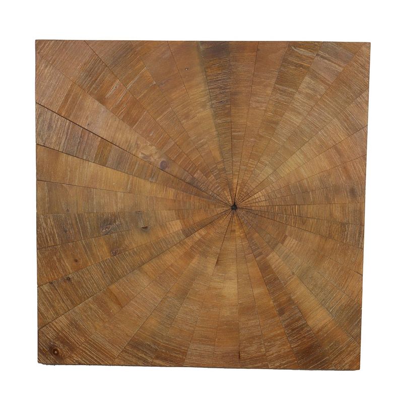 Foto van Dknc - wanddecoratie hout - 58x58x3cm - natuurlijk