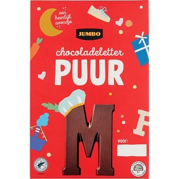 Foto van Jumbo chocoladeletter puur p 135g