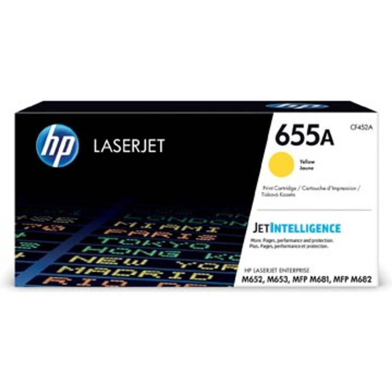 Foto van Hp toner 655a geel, 10.500 pagina's - oem: cf452a