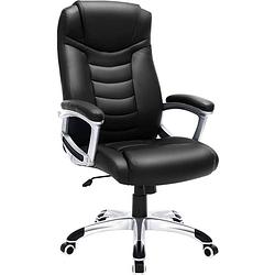 Foto van Bureaustoel - comfortabele bureastoel - in hoogte verstelbaar -ergonomische bureaustoel voor volwassenen - zwart