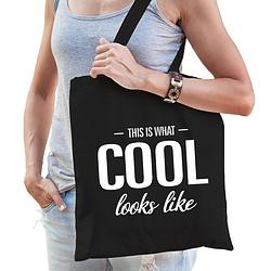 Foto van This is what cool looks like cadeau tas zwart voor dames - feest boodschappentassen