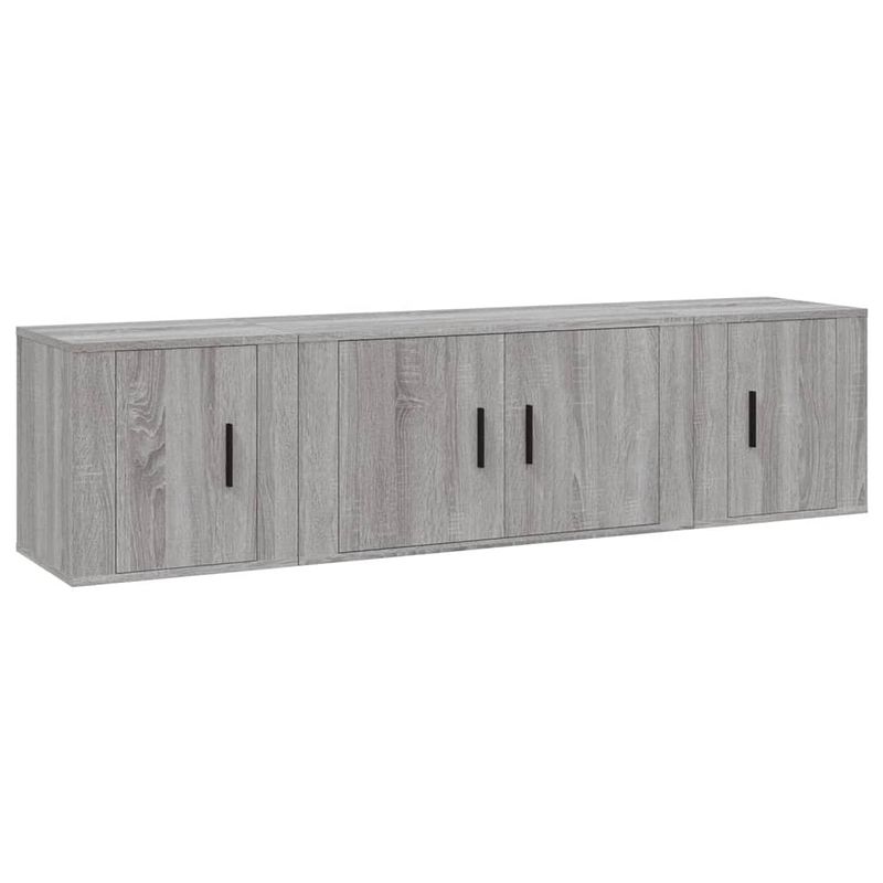 Foto van The living store televisiekastenset - nnaam - tv-meubels - 80x34.5x40cm - 40x34.5x40cm - grijs sonoma eiken