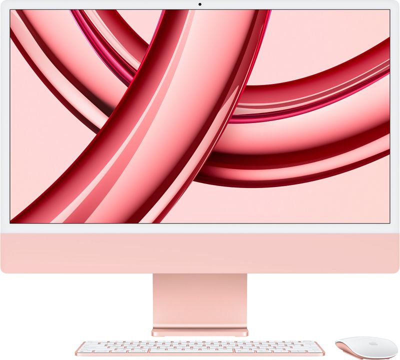 Foto van Apple imac 24" (2023) m3 (8 core cpu/10 core gpu 8gb/512gb roze qwerty