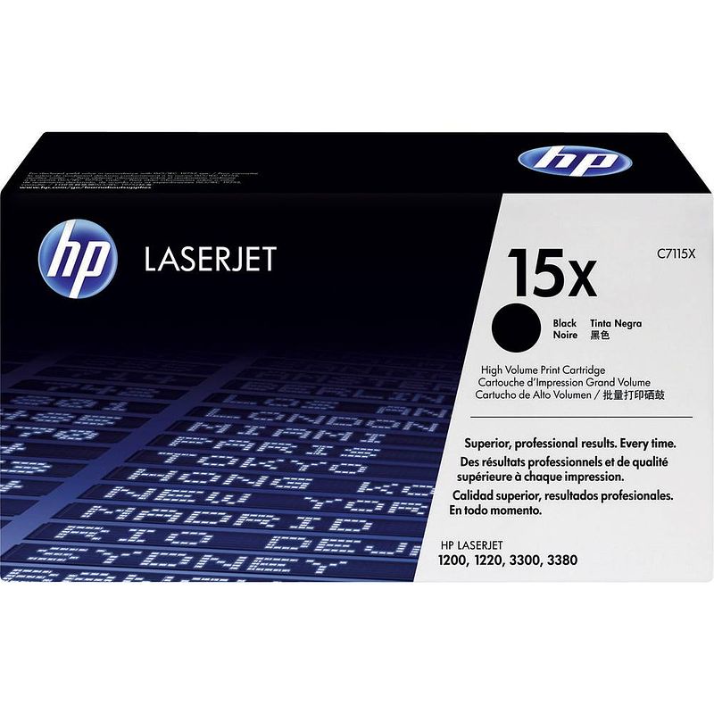 Foto van Hp 15x c7115x tonercassette zwart 3500 bladzijden origineel toner