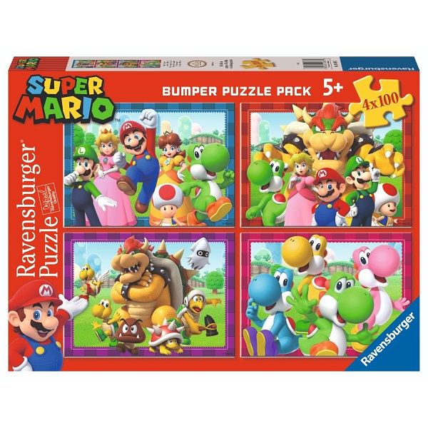 Foto van Ravensburger puzzel super mario 4 in 1 100 stukjes