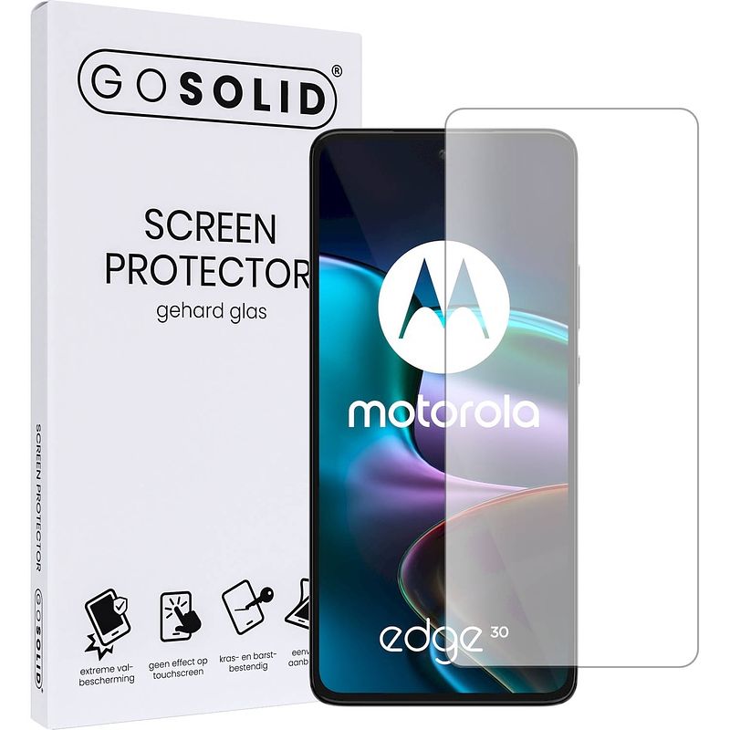 Foto van Go solid! screenprotector voor motorola edge 30 gehard glas