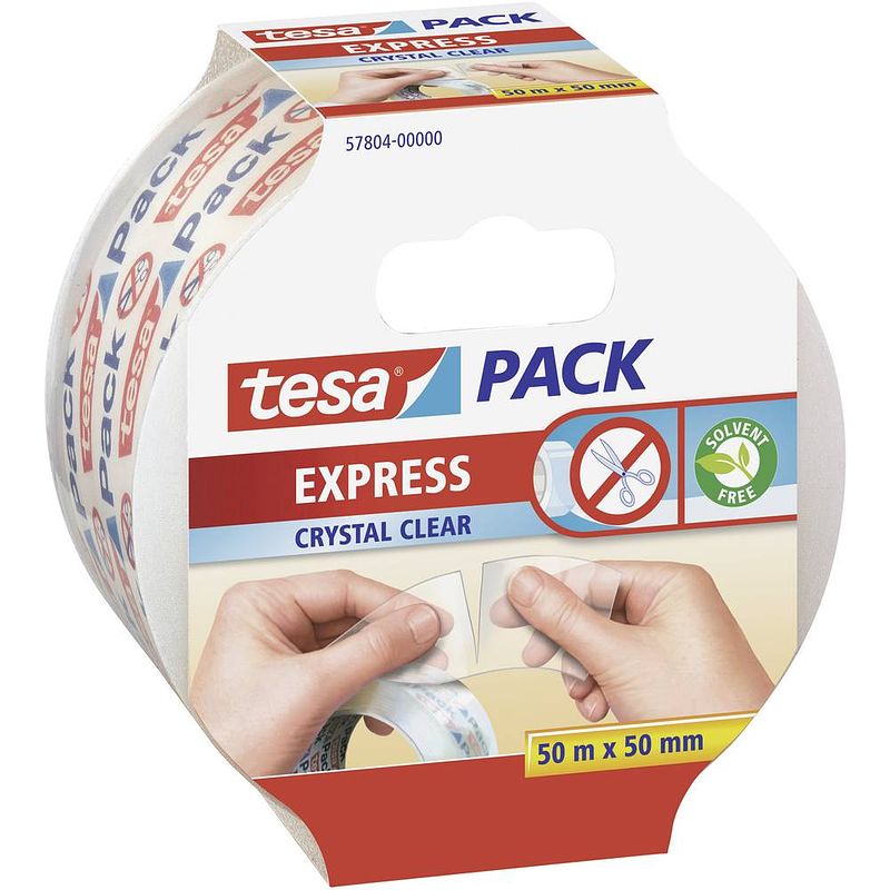 Foto van Tesa express 57804-00000-01 pakband tesapack transparant (l x b) 50 m x 50 mm 1 stuk(s)