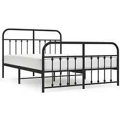 Foto van The living store bedframe klassiek - metalen constructie - metalen latten - extra opbergruimte - functioneel hoofd- en