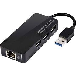 Foto van Club3d csv-1430 3 + 1 poorten usb 3.2 gen 1-hub zwart (glanzend)