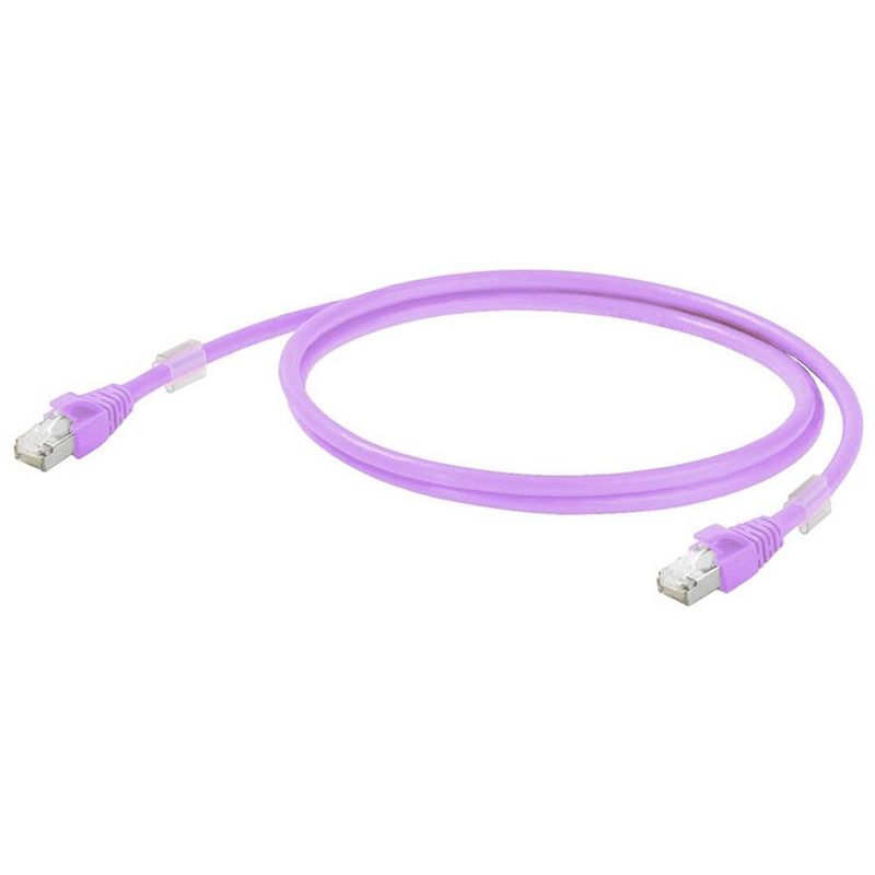 Foto van Weidmüller 2701550100 rj45 netwerkkabel, patchkabel cat 6a s/ftp 10.00 m violet vlambestendig 1 stuk(s)