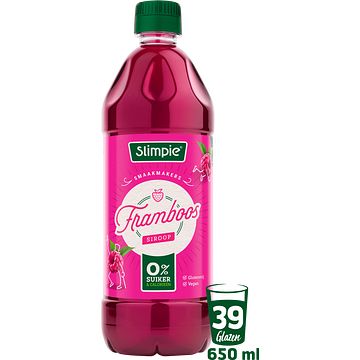 Foto van Slimpie framboos siroop 650ml bij jumbo