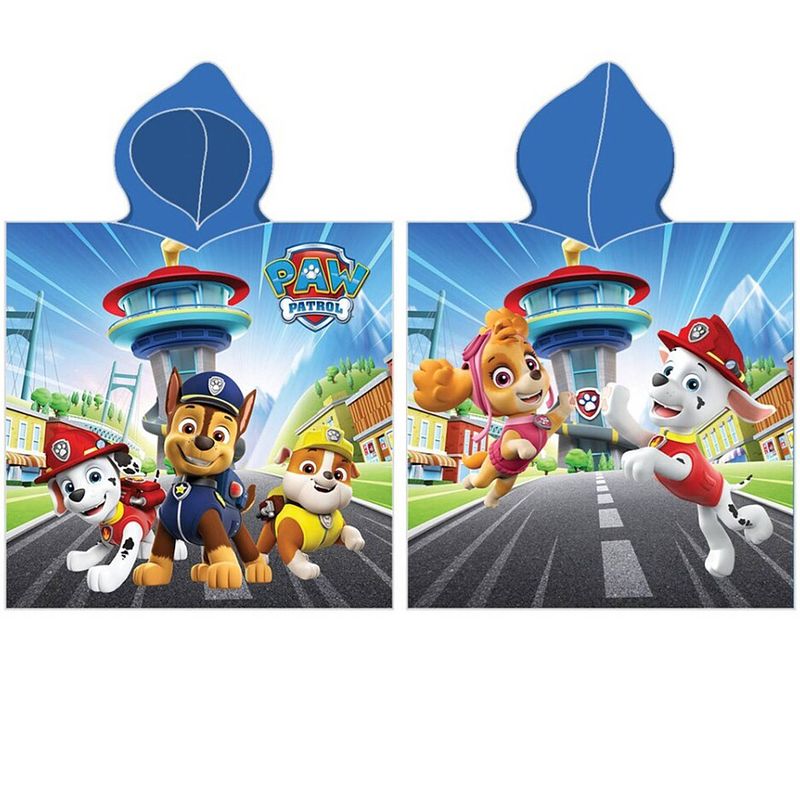 Foto van Paw patrol poncho tower - 60 x 120 cm - katoen