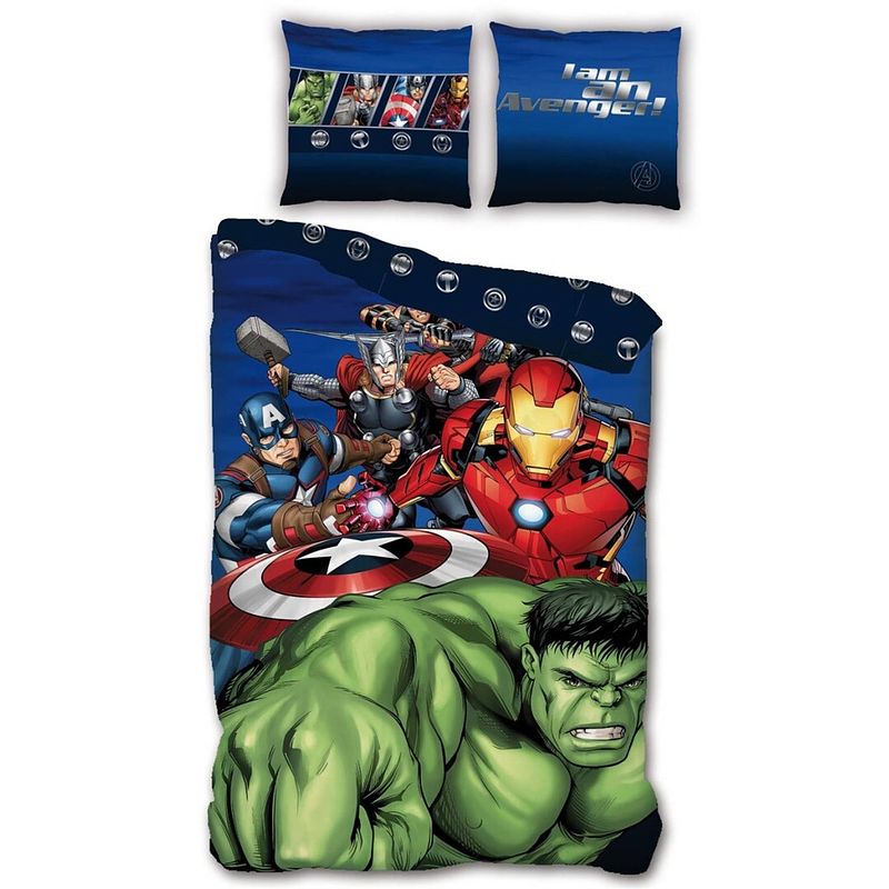 Foto van Marvel avengers dekbedovertrek hulk - eenpersoons - 140 x 200 cm - polyester