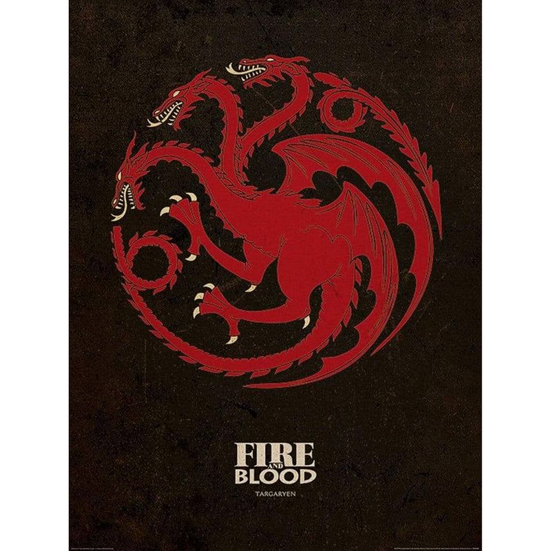 Foto van Pyramid game of thrones targaryen kunstdruk 60x80cm