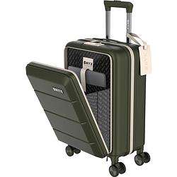 Foto van Onyx® handbagage koffer 35 l - spinner wielen - lichtgewicht trolley - dubbel tsa slot - handig voorvak - 55 cm - olive