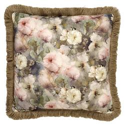 Foto van Dutch decor hailey - sierkussen met bloemenpatroon pumice stone 45x45 cm - beige - beige