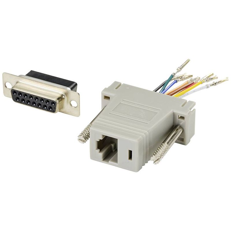 Foto van Tru components d-sub adapter d-sub bus 15-polig - rj45-bus 1 stuk(s)