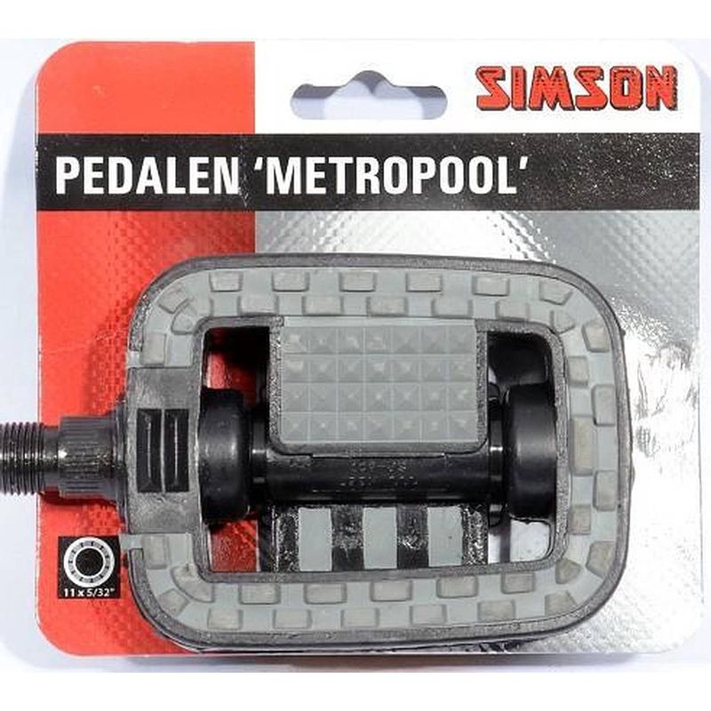 Foto van Pedalen set metropool 9/16 inch grijs/zwart