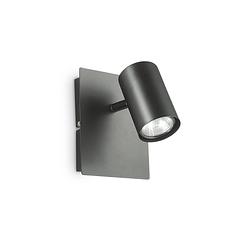 Foto van Ideal lux - spot - wandlamp - metaal - gu10 - zwart