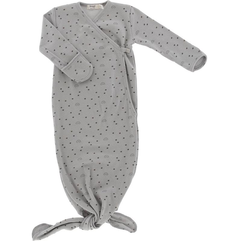 Foto van Snoozebaby pyjama rainbow junior katoen grijs mt 3-6 maanden