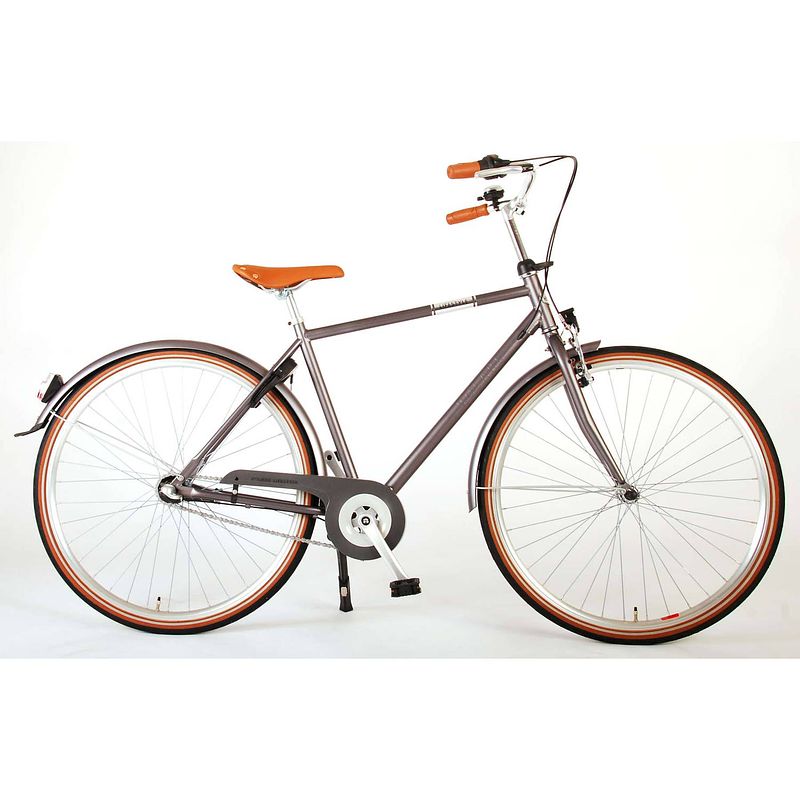 Foto van Volare lifestyle jongensfiets - tiener - 51 cm - lage zadelstand - grijs - 3 versnellingen