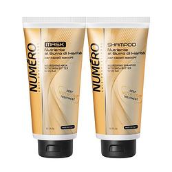 Foto van Shea butter voedende set masker 300ml + shampoo 300ml